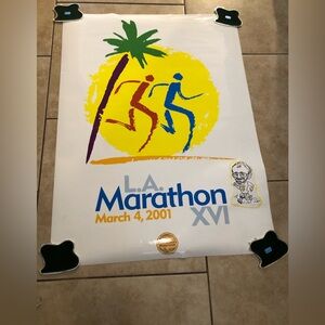 3 Los Angeles LA Marathon XIII March 4 2001 Poster 24x36 Inches Presented Honda